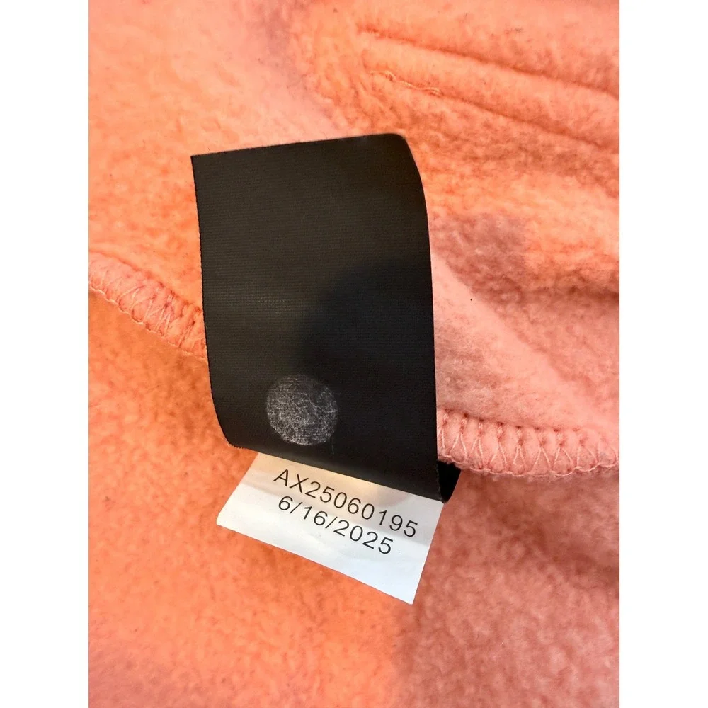 Comfrt Zip Up Hoodie Peach Coral Fleece Utility Pocket Cozy S
